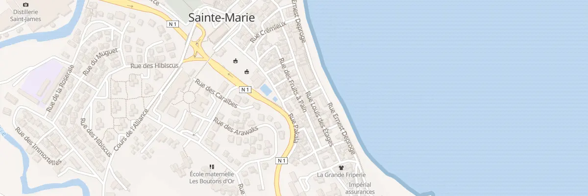 Plan du 22 Rue des Fruits à Pain à Sainte-Marie