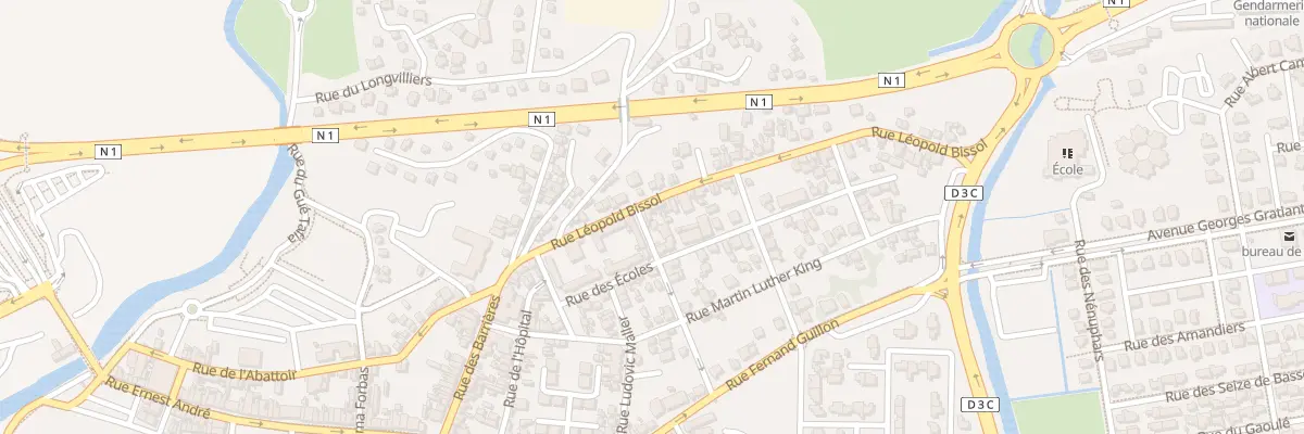 Plan du 12 Rue Leopold Bissol au Lamentin
