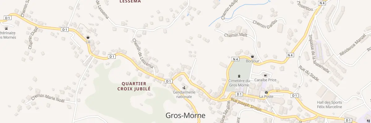 Plan du 5308A Rte Nationale 4 Bourg Ouest à Gros-Morne