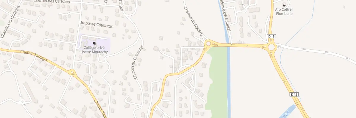 Plan du 1B Vieux Chemin de Californie au Lamentin