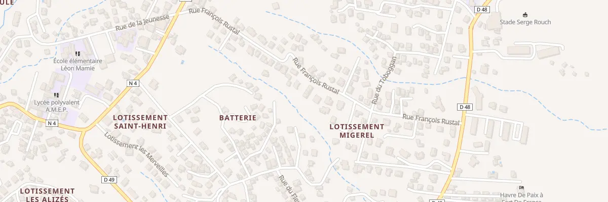Plan du 30 Rue François Rustal à Fort-de-France