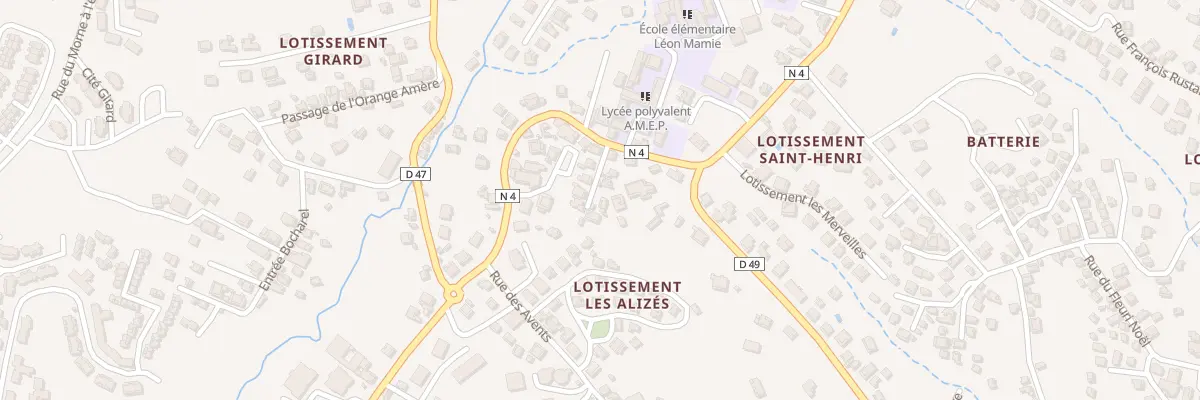 Plan du 5 Rue Anderson Bagoé à Fort-de-France