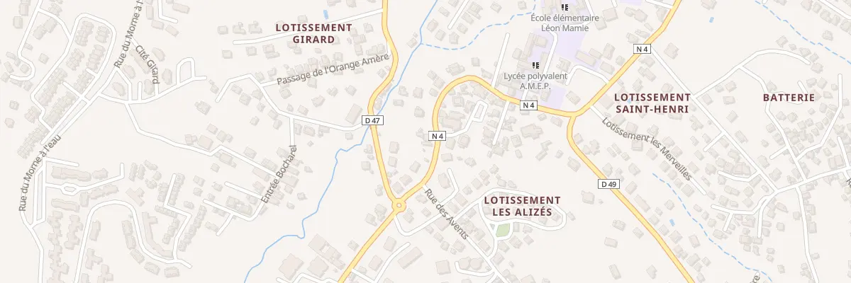 Plan du 165 Rte de Redoute à Fort-de-France