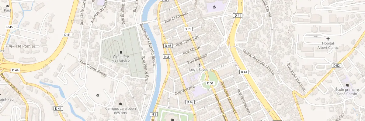 Plan du 30 Rue Blanqui à Fort-de-France
