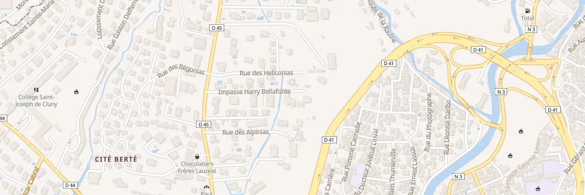Plan du 34 Rue Professeur Raymond Garcin à Fort-de-France