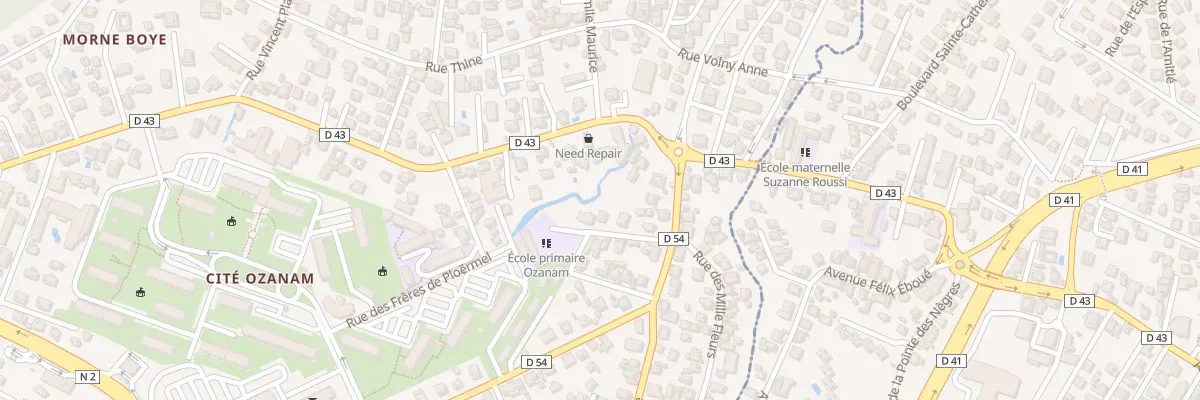 Plan du 8 Rue des Pervenches à Schœlcher