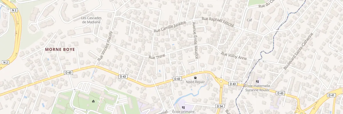 Plan du 14 Rue Thine à Schœlcher