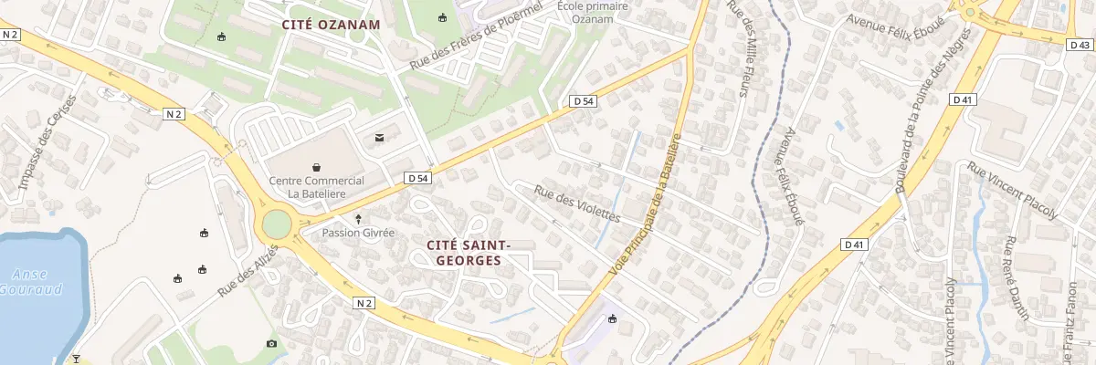 Plan du 5470F Rue des Violettes à Schœlcher
