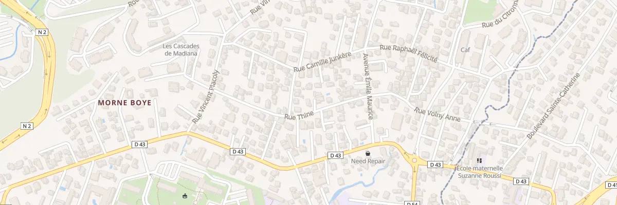 Plan du 15 Rue Thine à Schœlcher