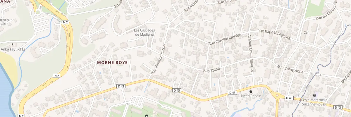 Plan du 43 Rue Thine à Schœlcher
