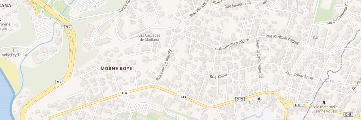 Plan du 45 Rue Thine à Schœlcher