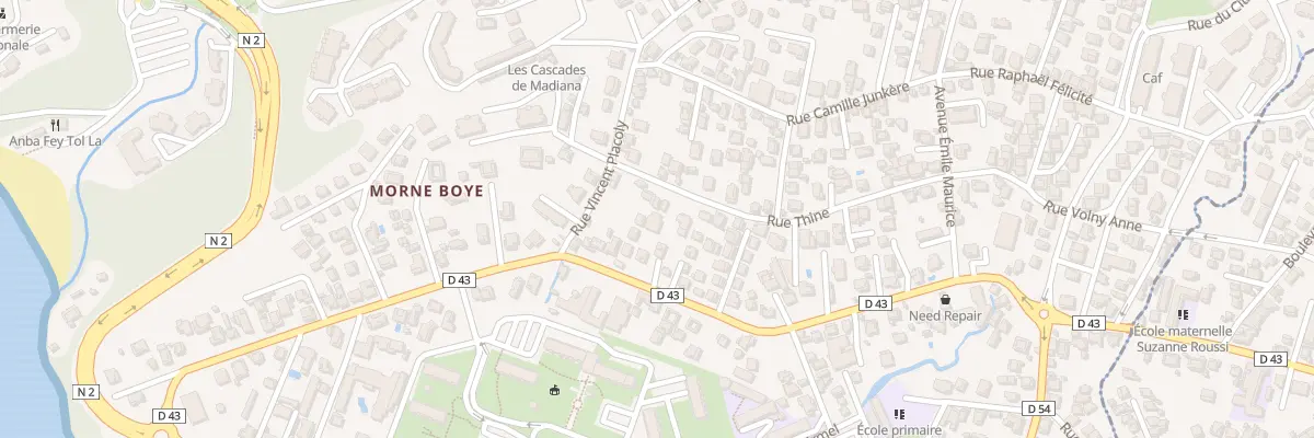Plan du 32 Rue Thine à Schœlcher
