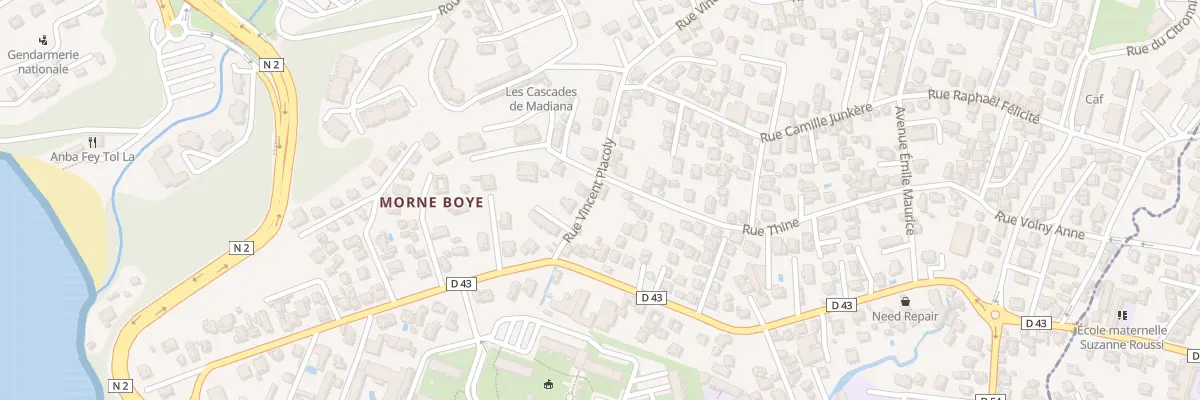 Plan du 40 Rue Thine à Schœlcher