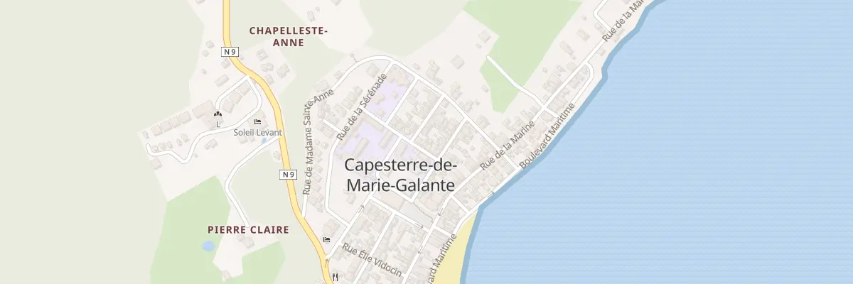 Plan de la Rue Jules Hamot à Capesterre-de-Marie-Galante