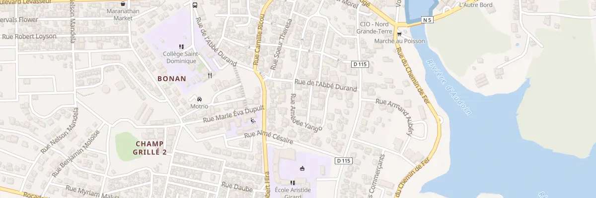 Plan du 9064 Rue Amédée Yango au Moule