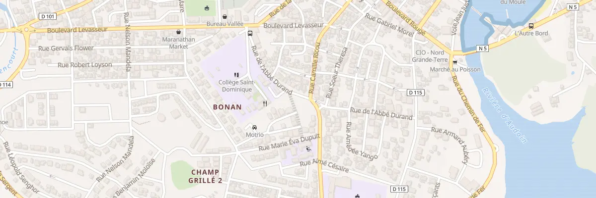 Plan du 2B Bonan au Moule