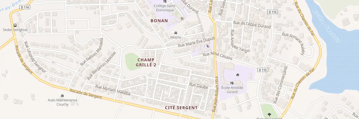 Plan du 11 Rue Aimé Cesaire au Moule