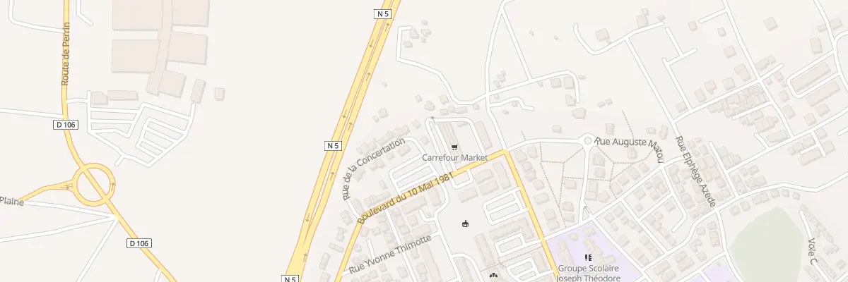 Plan du 18 Rue de la Concertation aux Abymes