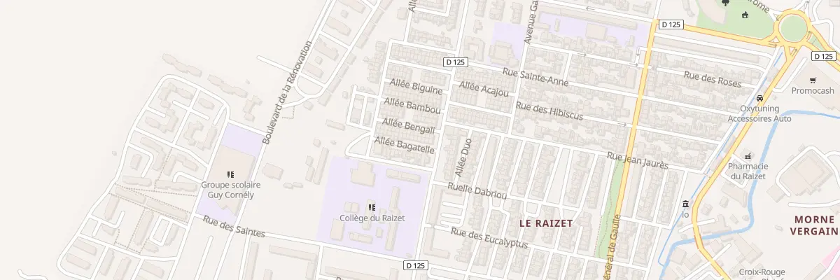 Plan du 8 All Bagatelle aux Abymes