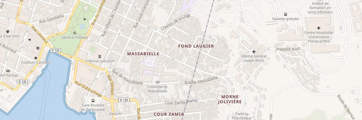 Plan du 64 Fg Victor Hugo à Pointe-à-Pitre