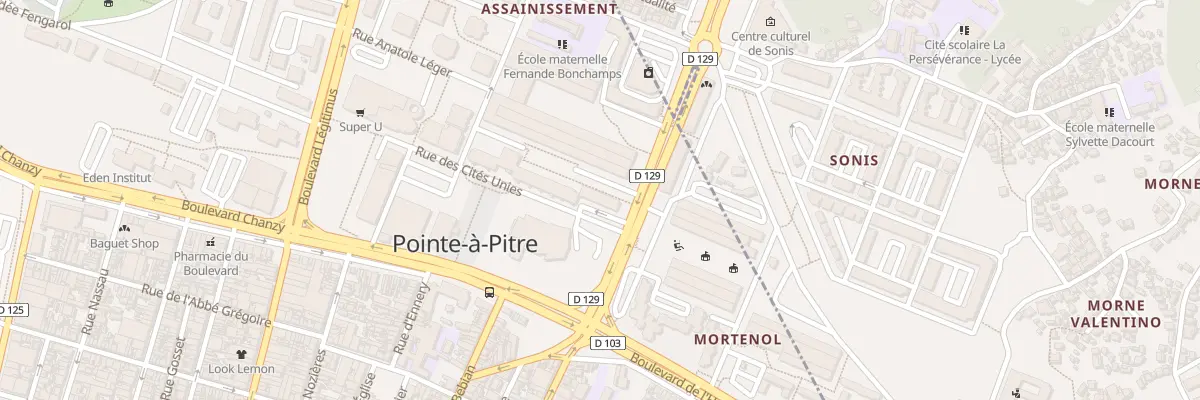 Plan du 8002 Rue des Cites Unies à Pointe-à-Pitre
