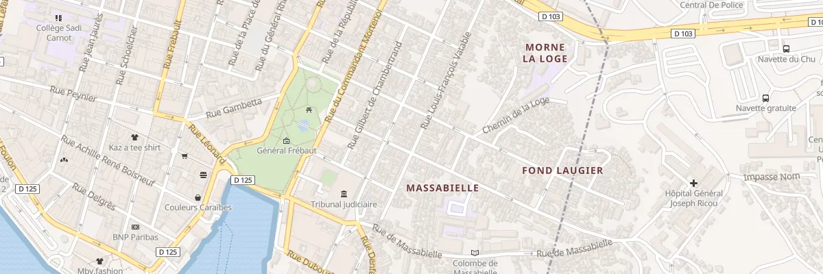 Plan du 28 Rue Vatable à Pointe-à-Pitre