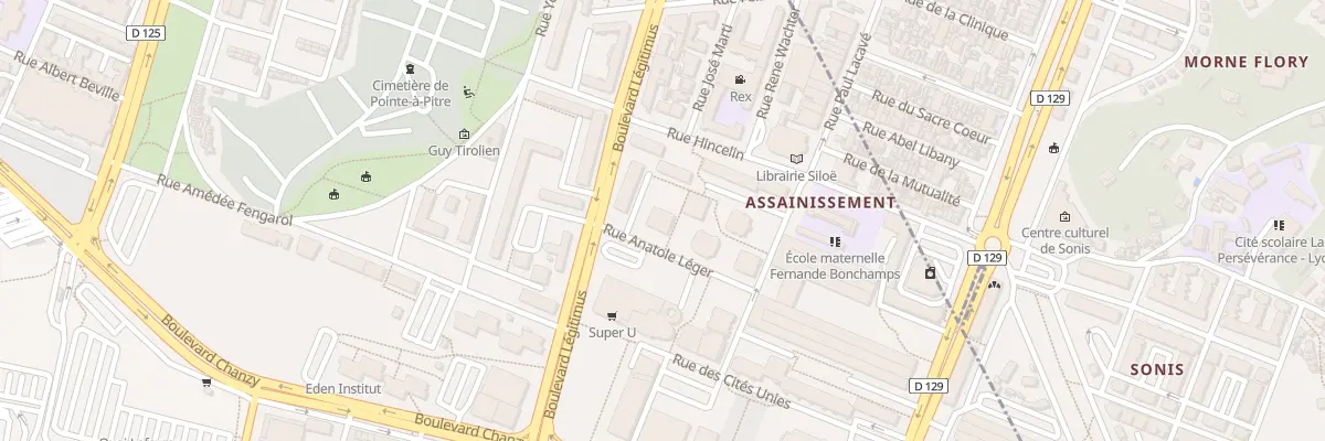 Plan du 1 Res Schoelcher à Pointe-à-Pitre