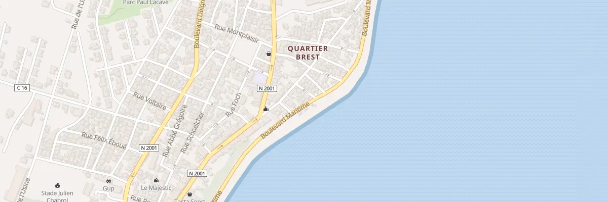 Plan de la Rue de la Resistance à Capesterre-Belle-Eau