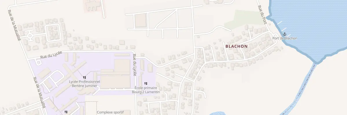 Plan de la Rue du Gymnase à Lamentin