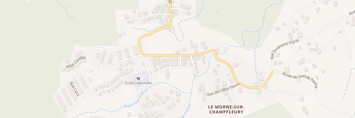 Plan de la Rue Ferdinand Vignal à Gourbeyre