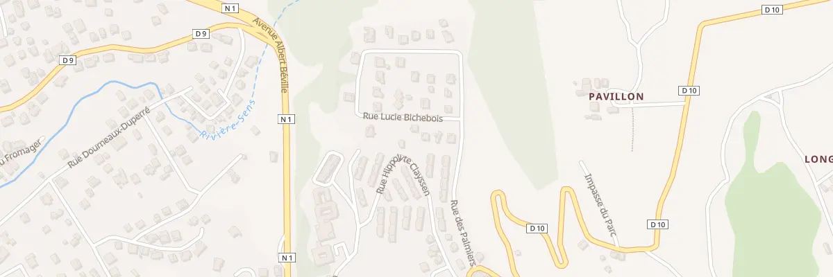 Plan du 75 Rue Lucie Bichebois à Gourbeyre