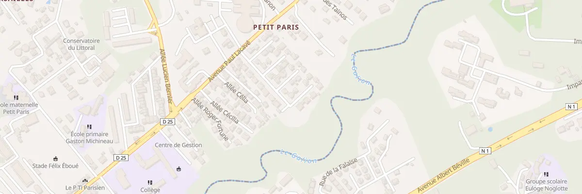 Plan du 1 All Lucienne à Basse-Terre