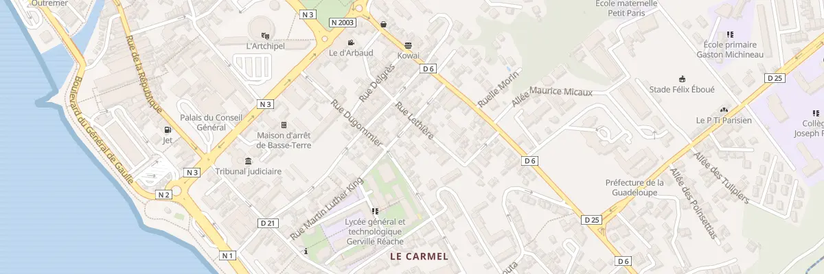 Plan du 8 Rue Capt.E. Gombaud Saintonge à Basse-Terre