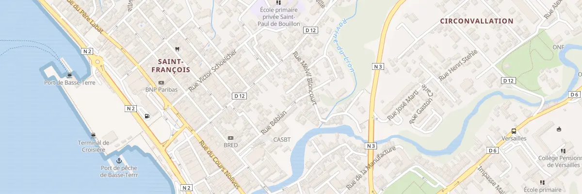 Plan du 183 Rue Bébian à Basse-Terre