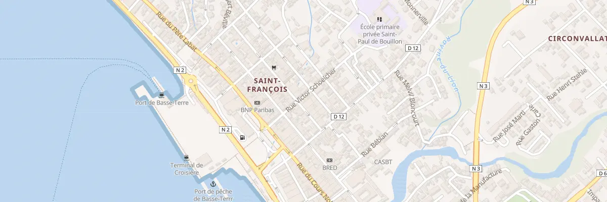 Plan du 10 Rue Victor Schoelcher à Basse-Terre