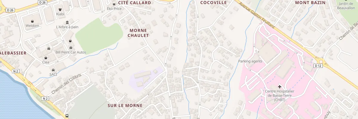 Plan du 654 Rue du Chevalier Saint Georges à Basse-Terre