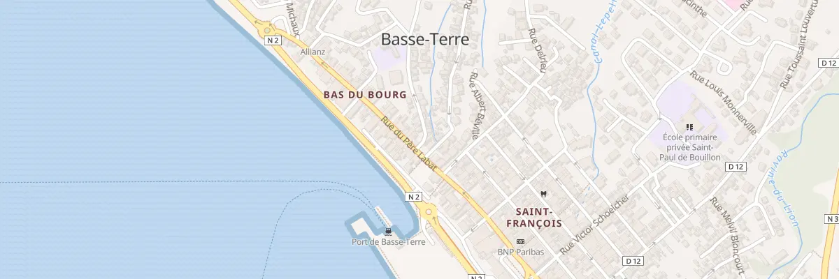 Plan du 8 Rue du Père Labat à Basse-Terre