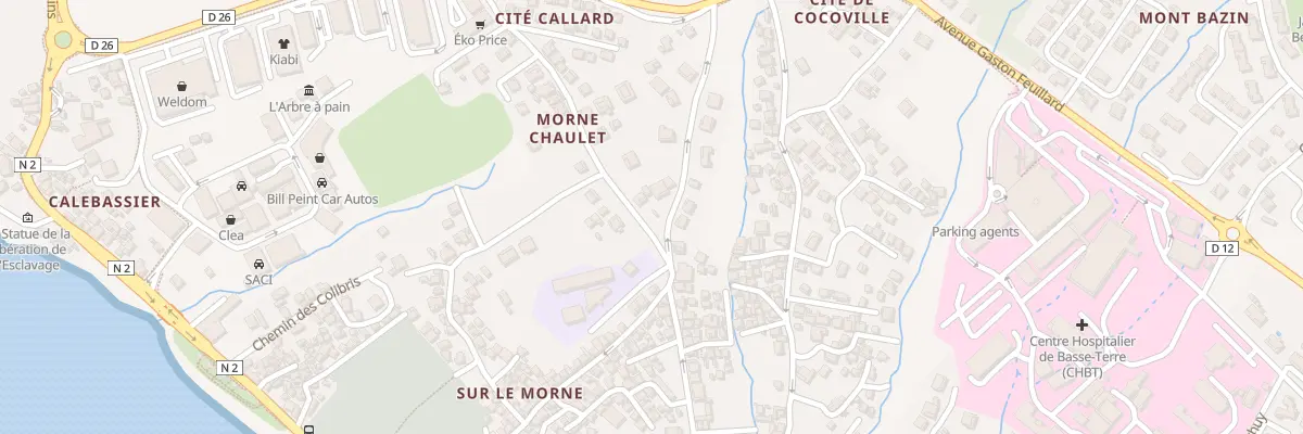 Plan du 9264 Rue du Chevalier Saint Georges à Basse-Terre
