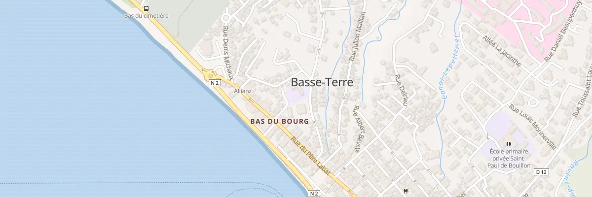 Plan du 185 Rue du Chevalier Saint Georges à Basse-Terre