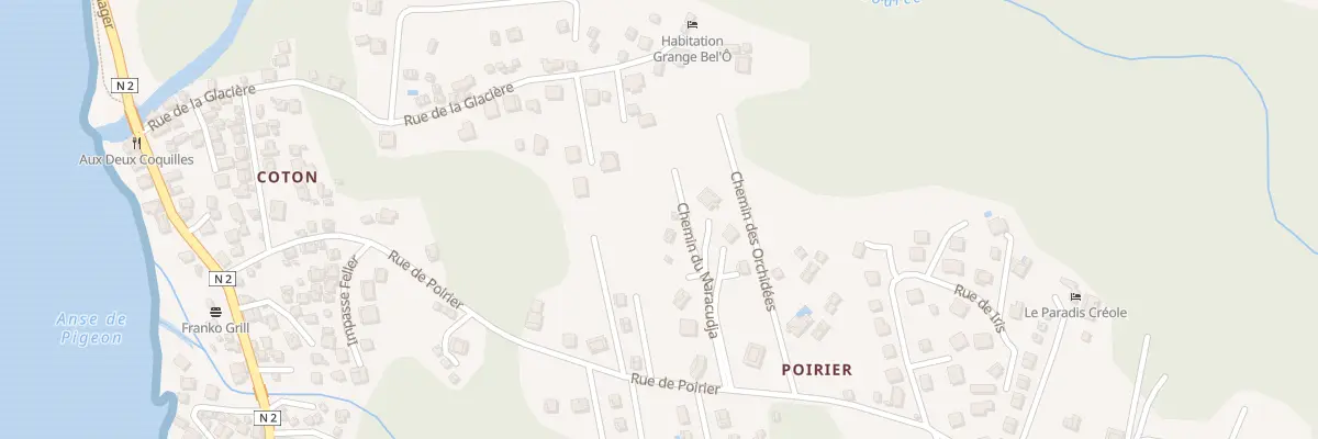 Plan du 607 Rue de Poirier à Bouillante