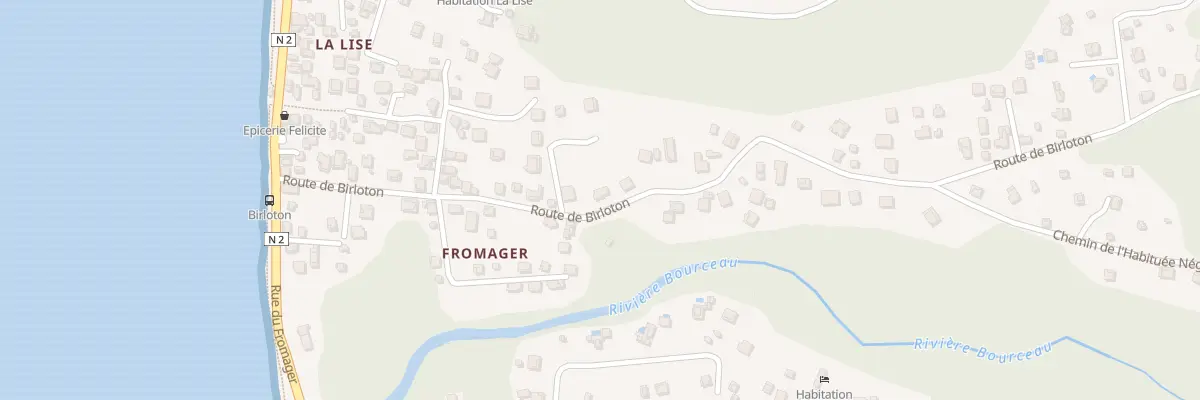 Plan du 381 Rte de Birloton à Bouillante
