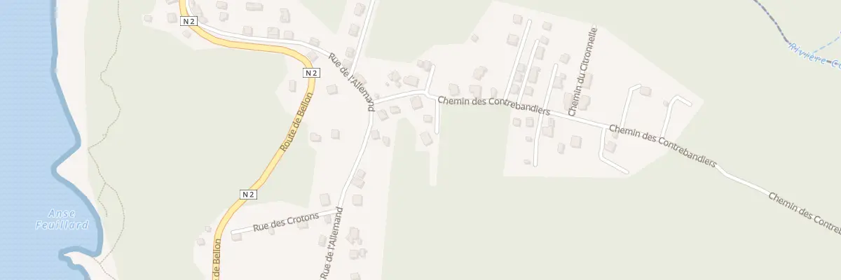 Plan du 74 Che des Contrebandiers à Bouillante