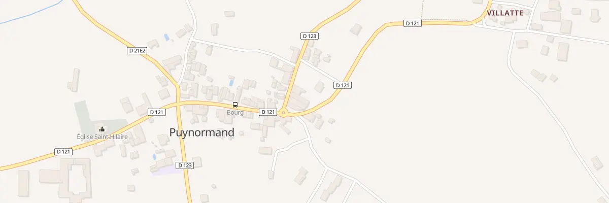 Plan du 85 Le Bourg Sud à Puynormand