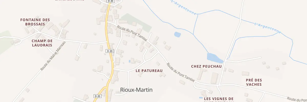 Plan du 11 Rue du Patureau à Rioux-Martin