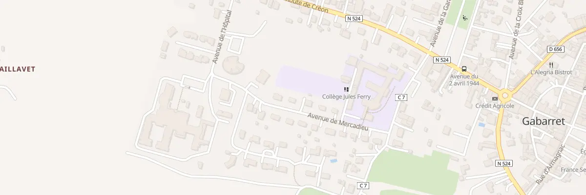 Plan du 176 Av de Mercadieu à Gabarret