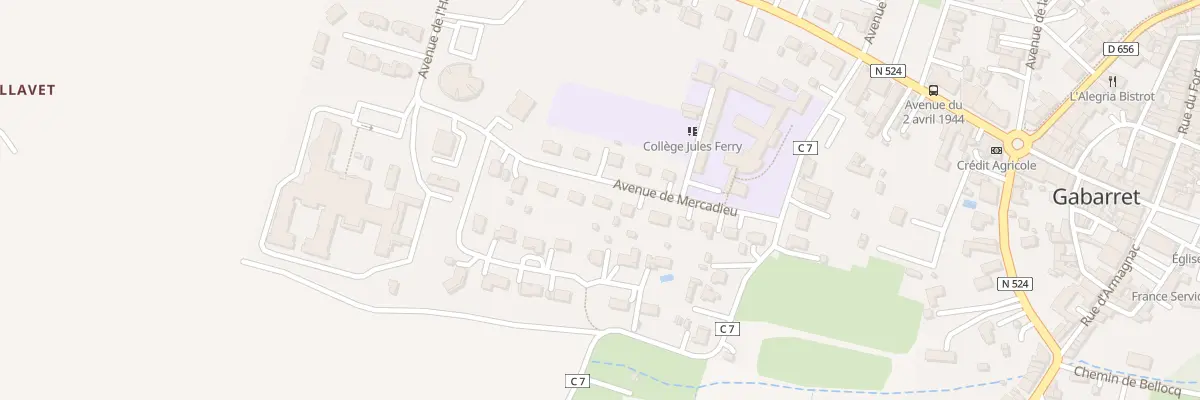 Plan du 151 Av de Mercadieu à Gabarret