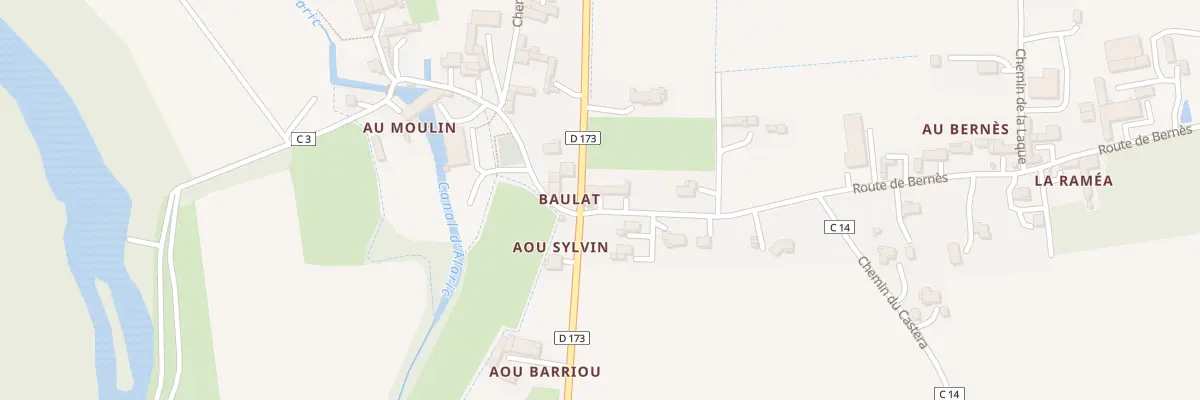 Plan du 1 Rte de Bernes à Jû-Belloc