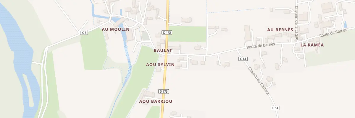 Plan du 2 Rte de Bernes à Caillavet