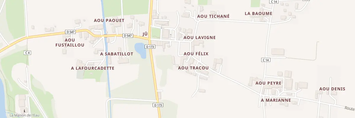 Plan du 4 Rte de la Baoume à Jû-Belloc
