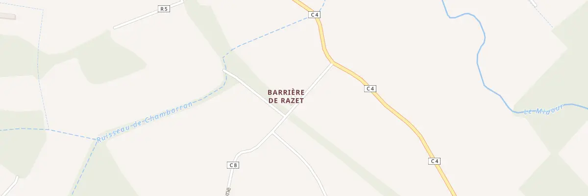 Plan du 5018 Barriere de Razet à Fustérouau